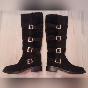 Size 9 Victoria's Secret Black Buckle Boots